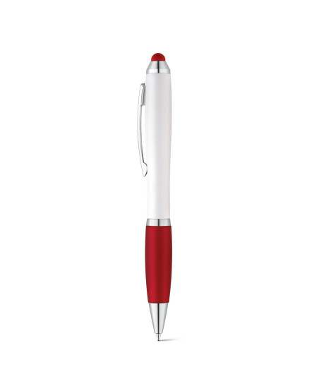 Stylo tactile publicitaire embase gomme assortie "OUEPY" | SIP19