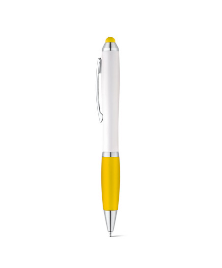 Stylo tactile publicitaire embase gomme assortie "OUEPY" | SIP19