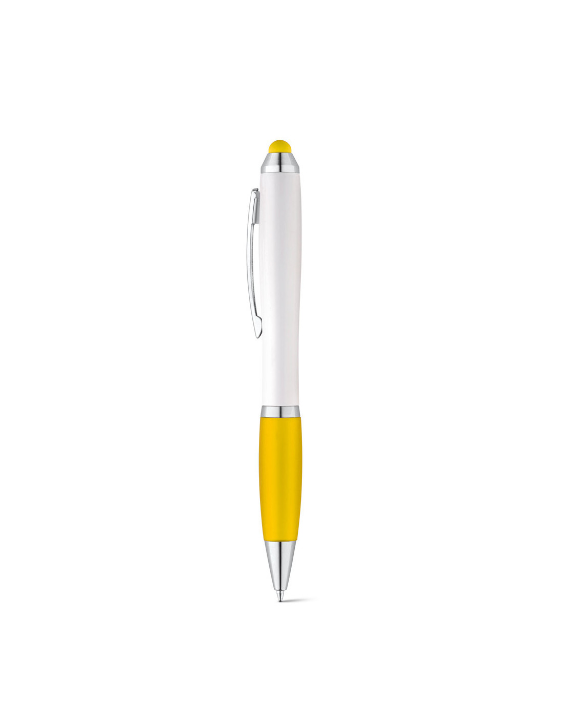 Stylo tactile publicitaire embase gomme assortie "OUEPY" | SIP19