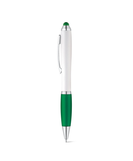 Stylo tactile publicitaire embase gomme assortie "OUEPY" | SIP19