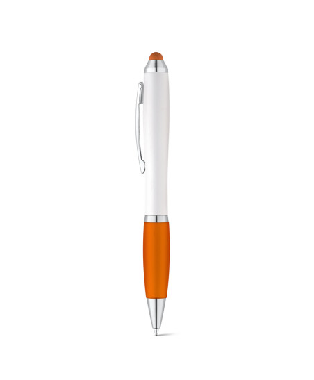 Stylo tactile publicitaire embase gomme assortie "OUEPY" | SIP19