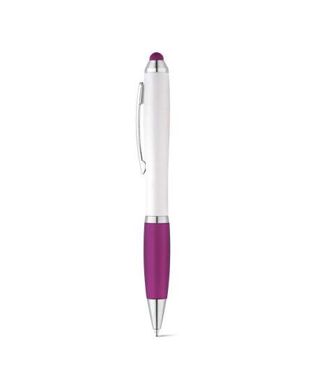 Stylo tactile publicitaire embase gomme assortie "OUEPY" | SIP19