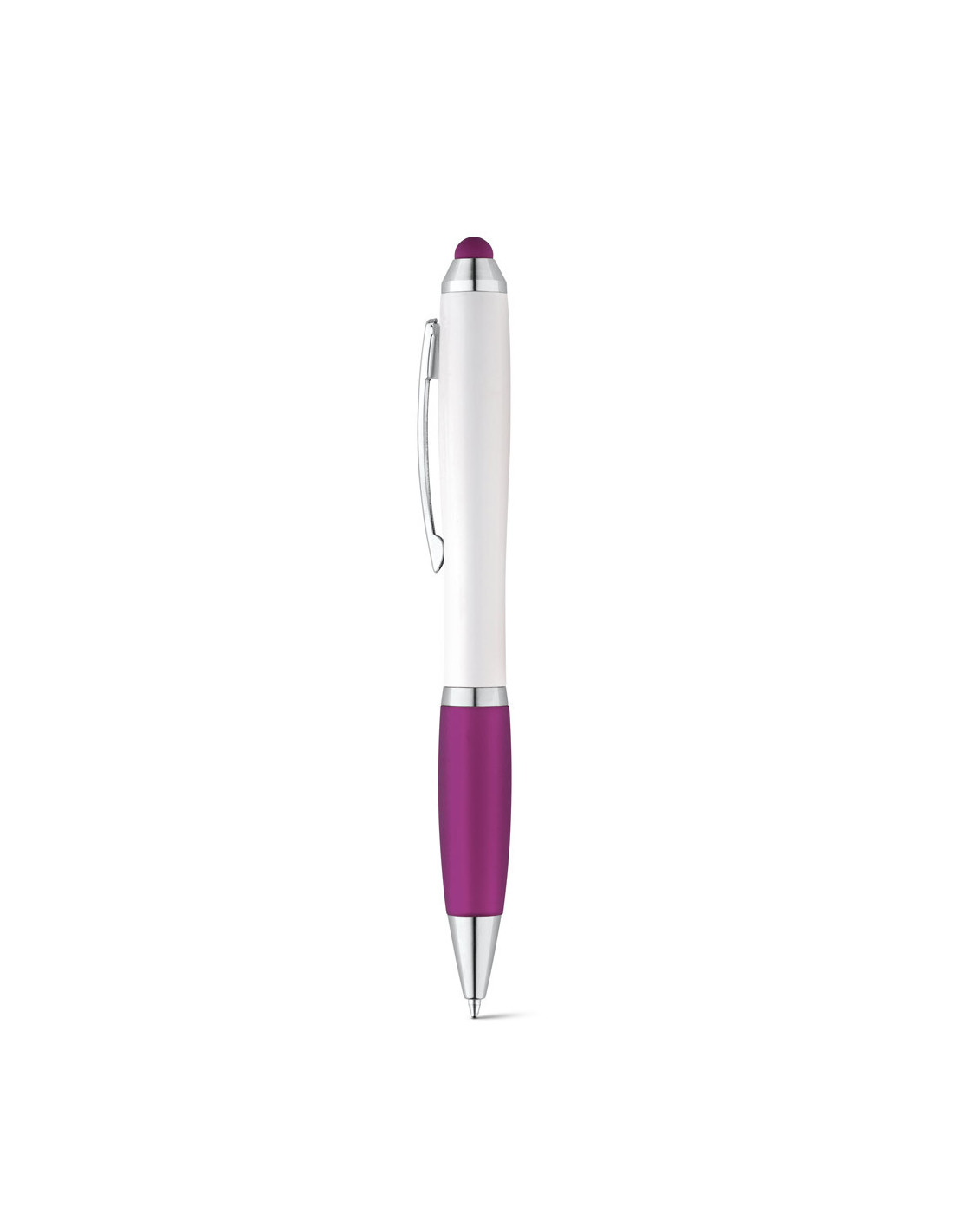Stylo tactile publicitaire embase gomme assortie "OUEPY" | SIP19