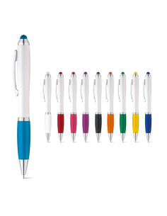 Stylo tactile publicitaire embase gomme assortie "OUEPY" | SIP19