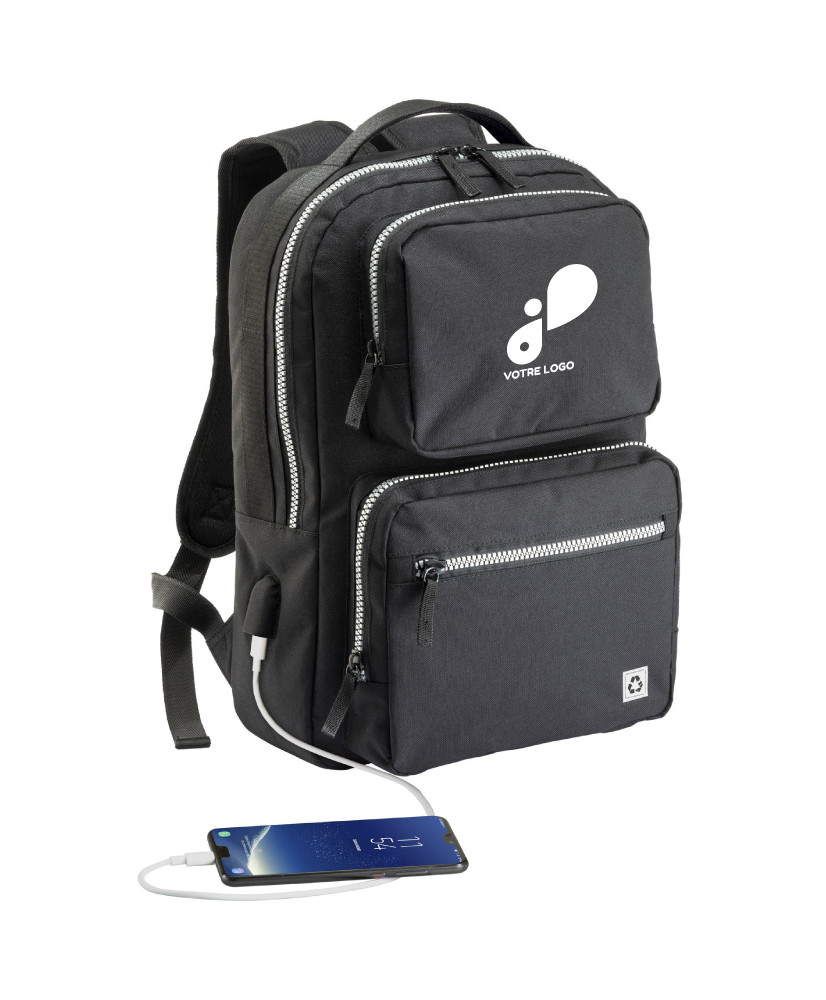 SAC À DOS PORTE-PC MULTIFONCTION PERSONNALISABLE EN RPET "EDOTE"