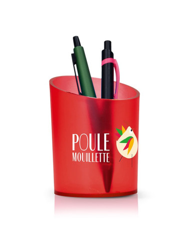 POT À CRAYONS PLASTIQUE PERSONNALISABLE MADE IN FRANCE "HENRI"