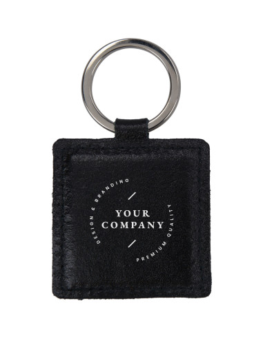 PORTE-CLÉS PERSONNALISÉ MADE IN FRANCE CARRÉ EN SIMILICUIR "ROGER"