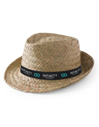 CHAPEAU DE PAILLE PERSONNALISABLE "ZELIO"