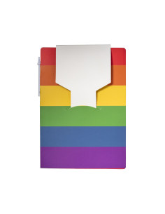 Bloc-notes arc-en-ciel en papier avec post-it  "CHRIE" | SIP19
