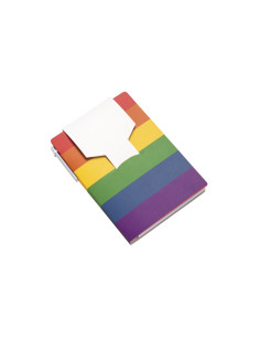 Bloc-notes arc-en-ciel en papier avec post-it  "CHRIE" | SIP19