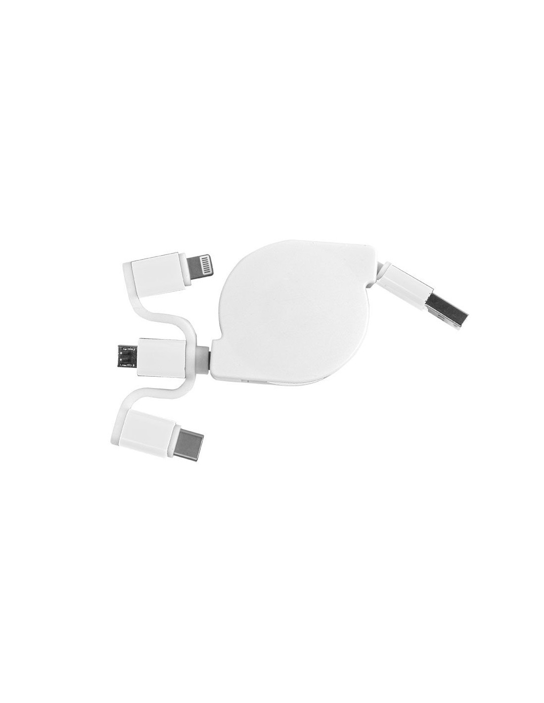 Chargeur multicâble personnalisé USB rétractable "ROSIE" | SIP19