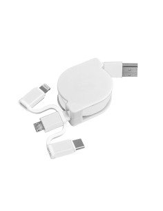 Chargeur multicâble personnalisé USB rétractable "ROSIE" | SIP19