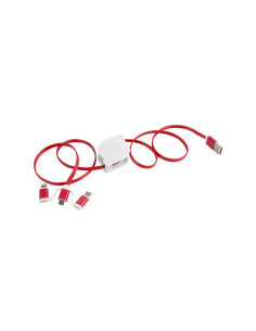 Chargeur multicâble personnalisé USB rétractable "ROSIE" | SIP19