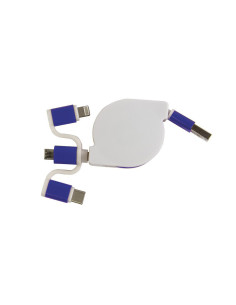 Chargeur multicâble personnalisé USB rétractable "ROSIE" | SIP19