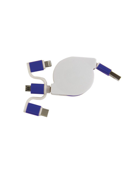 Chargeur multicâble personnalisé USB rétractable "ROSIE" | SIP19