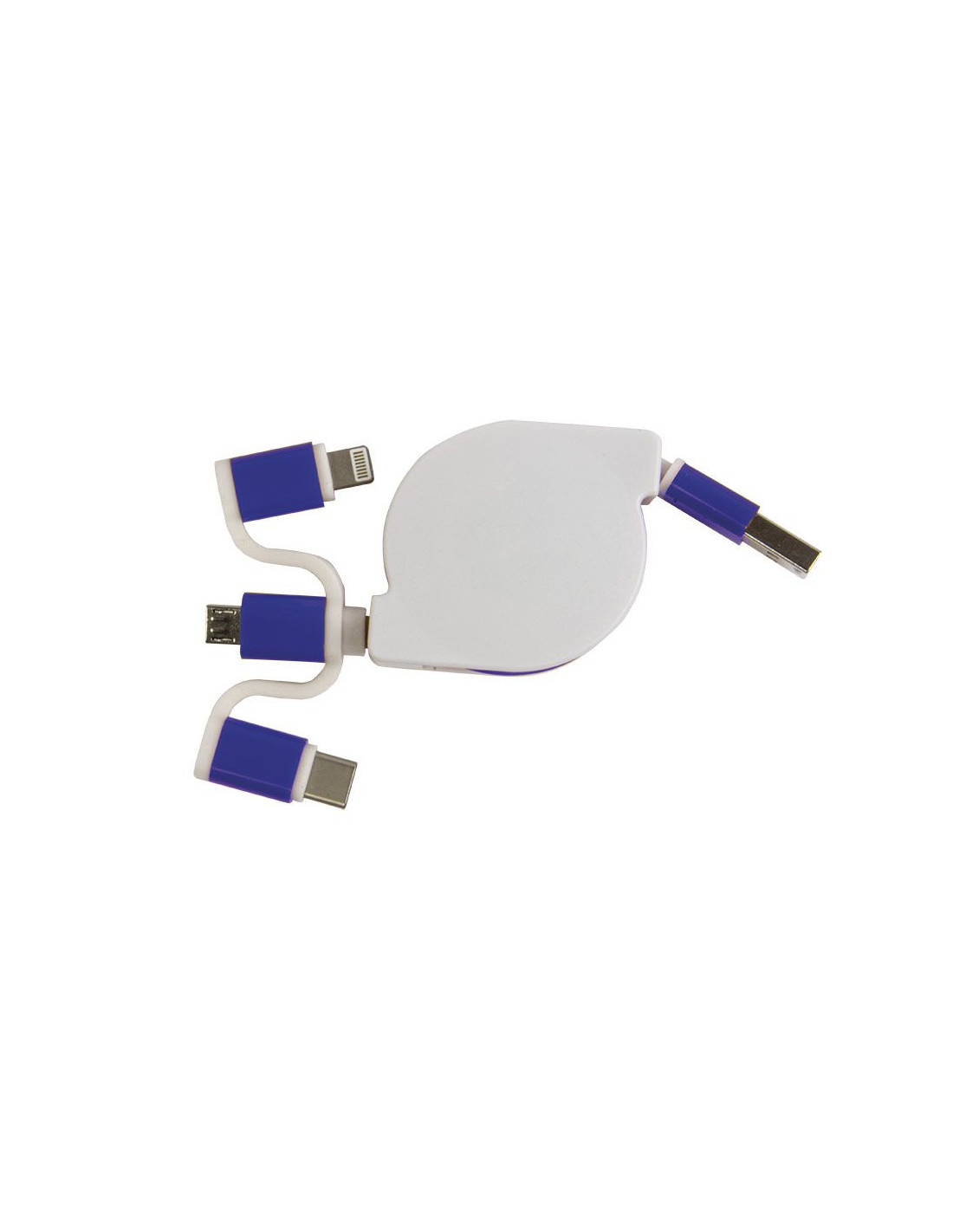 Chargeur multicâble personnalisé USB rétractable "ROSIE" | SIP19