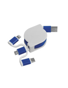 Chargeur multicâble personnalisé USB rétractable "ROSIE" | SIP19