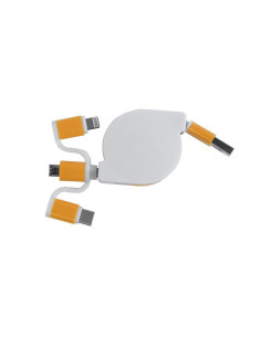 Chargeur multicâble personnalisé USB rétractable "ROSIE" | SIP19