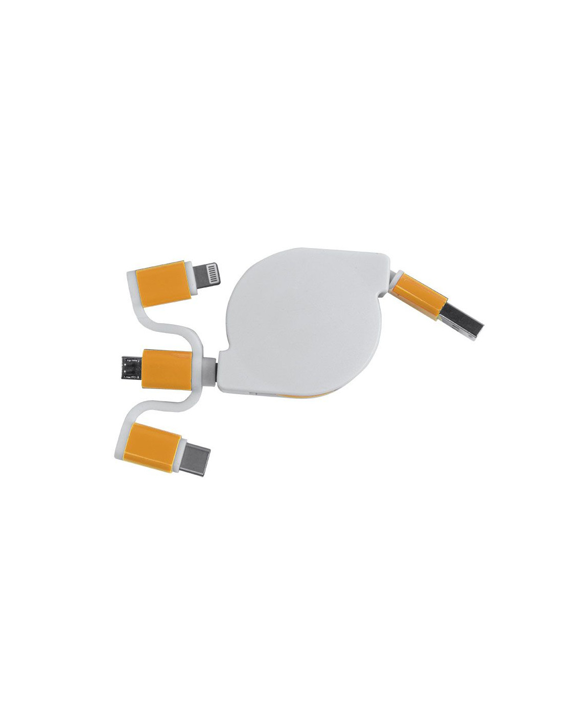 Chargeur multicâble personnalisé USB rétractable "ROSIE" | SIP19