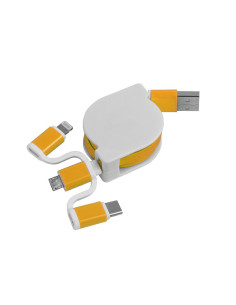 Chargeur multicâble personnalisé USB rétractable "ROSIE" | SIP19