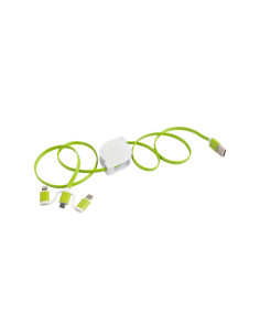 Chargeur multicâble personnalisé USB rétractable "ROSIE" | SIP19