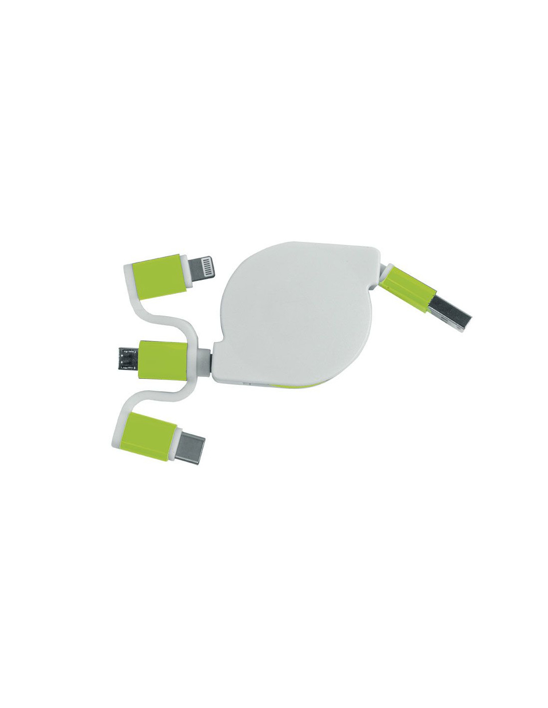 Chargeur multicâble personnalisé USB rétractable "ROSIE" | SIP19
