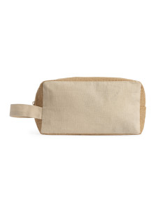 Trousse de toilette personnalisée en coton et jute "SIENA" | SIP19