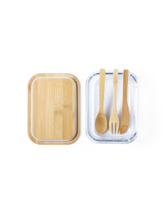 Lunch box promotionnelle en verre et bambou 700ml "BEJAR" | SIP19