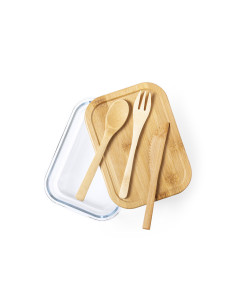 Lunch box promotionnelle en verre et bambou 700ml "BEJAR" | SIP19