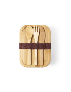 Lunch box promotionnelle en verre et bambou 700ml "BEJAR" | SIP19