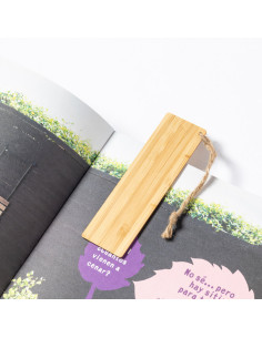 Marque-pages personnalisable en bambou "MOMO"  | SIP19