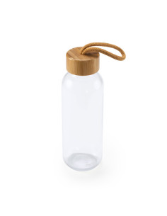 Bouteille personnalisée en verre et bambou de 500ml "TRILBY" | SIP19