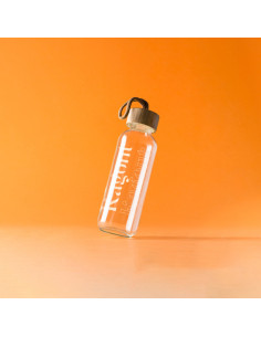 Bouteille personnalisée en verre et bambou de 500ml "TRILBY" | SIP19