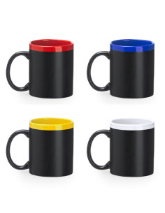 Mug publicitaire bicolore personnalisé avec ardoise "PALTA" | SIP19
