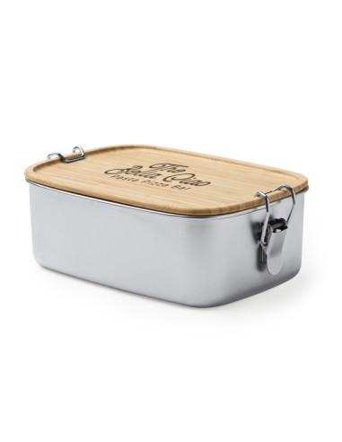LUNCH BOX PERSONNALISÉE EN ACIER ET BAMBOU 1L "DAIKON"
