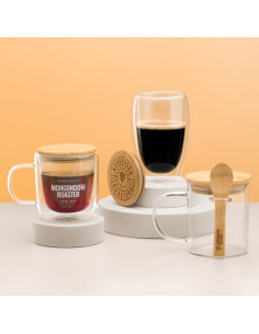 Tasse promotionnelle en verre à double paroi "INDAL" de 250ml | SIP19