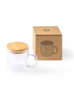 Tasse promotionnelle en verre à double paroi "INDAL" de 250ml | SIP19