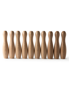 Jeu de 10 quilles personnalisées en bois "VIZA" | SIP19