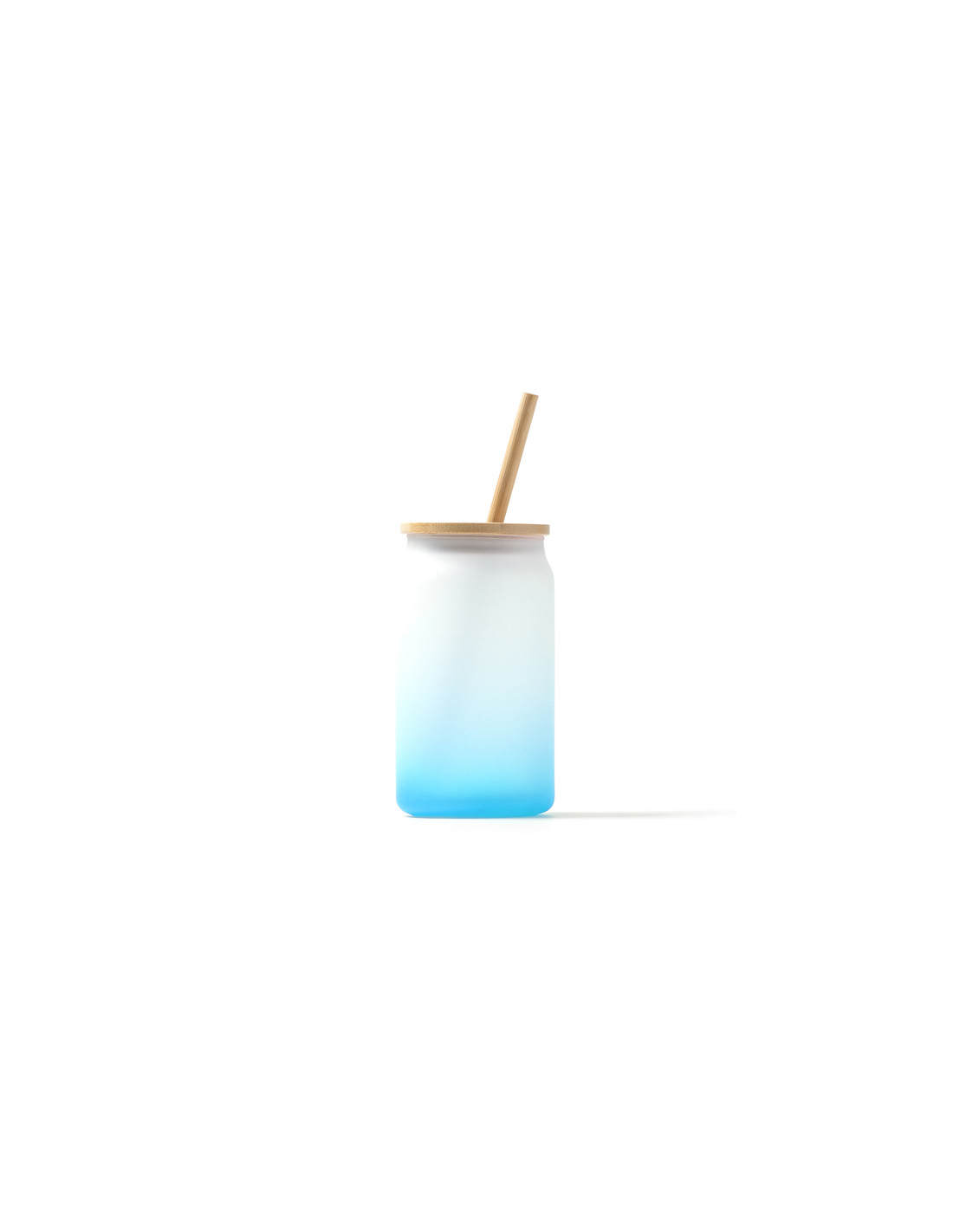 Verre publicitaire effet givré coloré et paille "DALBY" 350ml | SIP19
