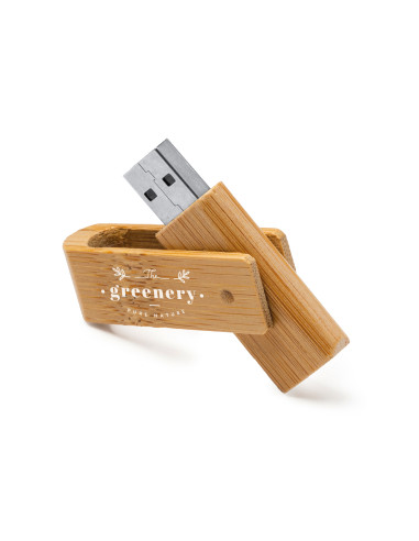 CLE USB ROTATIVE BAMBOU 16GB "PERCY"
