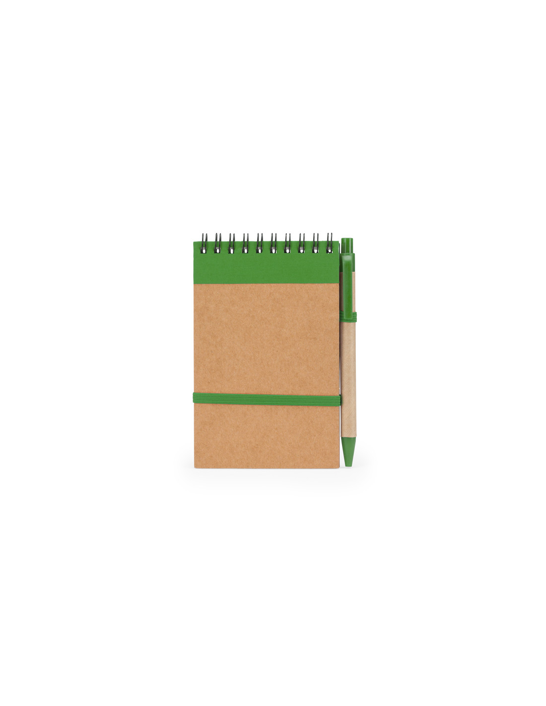 Carnet A6 ligné et stylo carton recyclé à personnaliser "LIEN" | SIP19