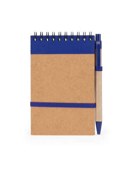 Carnet A6 ligné et stylo carton recyclé à personnaliser "LIEN" | SIP19