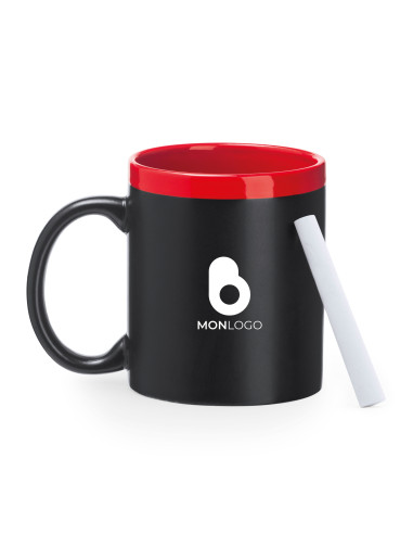 MUG PUBLICITAIRE PERSONNALISÉ BICOLORE ARDOISE 350ML "PALTA"