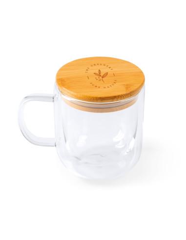 TASSE PROMOTIONNELLE EN VERRE À DOUBLE PAROI 250ML "INDAL"