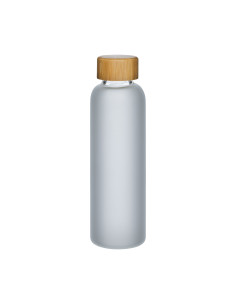 Bouteille personnalisable en verre et bambou "ROUGI" 500 ml | SIP19