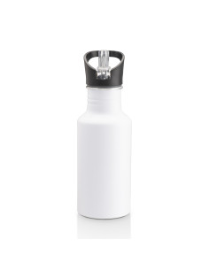Bouteille personnalisée aluminium avec paille "FORAX" 600 ml | SIP19