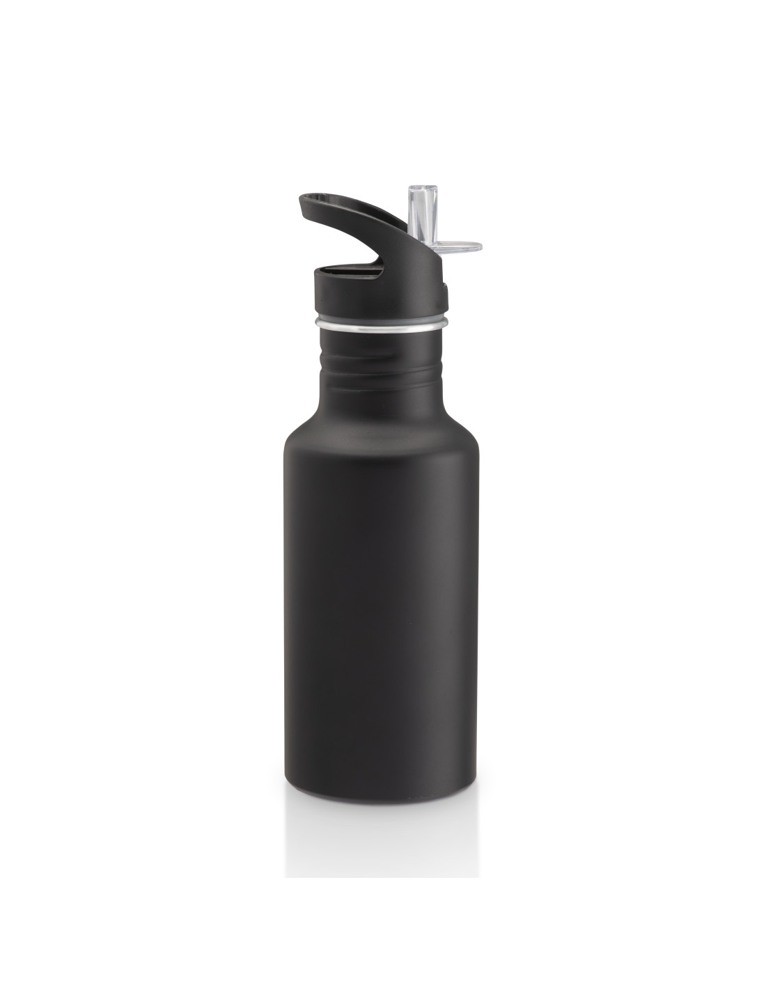 Bouteille personnalisée aluminium avec paille "FORAX" 600 ml | SIP19