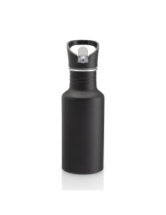 Bouteille personnalisée aluminium avec paille "FORAX" 600 ml | SIP19