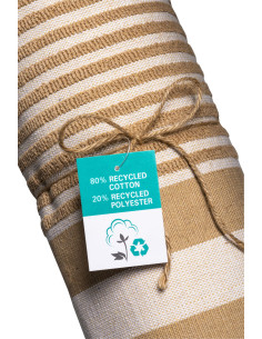 Fouta personnalisé en coton recyclé 350g/m² "FEVAL" | SIP19