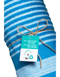 Fouta personnalisé en coton recyclé 350g/m² "FEVAL" | SIP19
